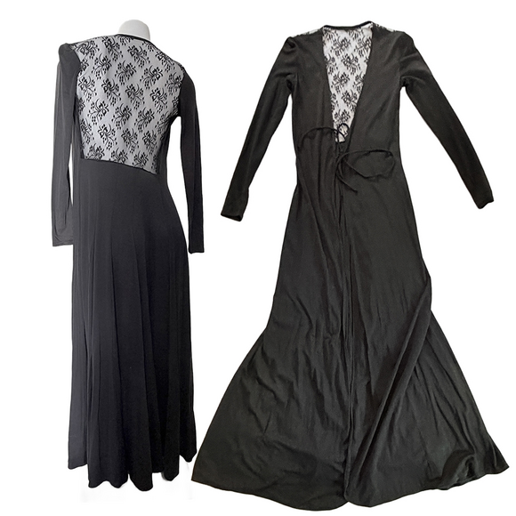 Other Tops - Floor Length Long Black Lace Duster Cardigan Witchy Regalcore Gothic vampire